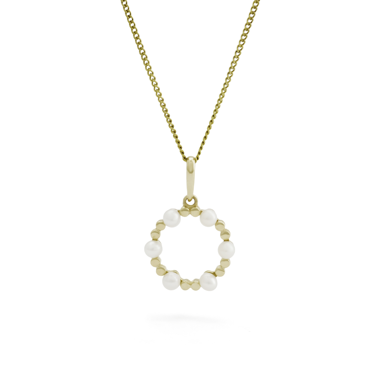 Skye parelhanger met ketting, zoetwaterparels