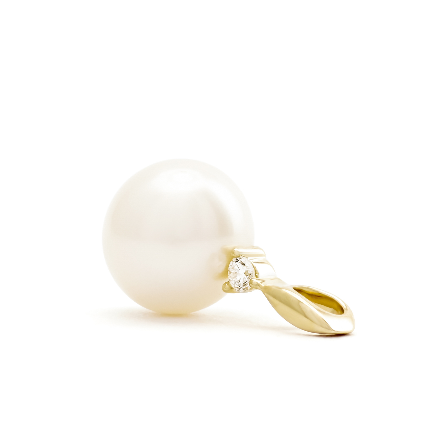Spencer hanger met ketting, geelgoud, diamant