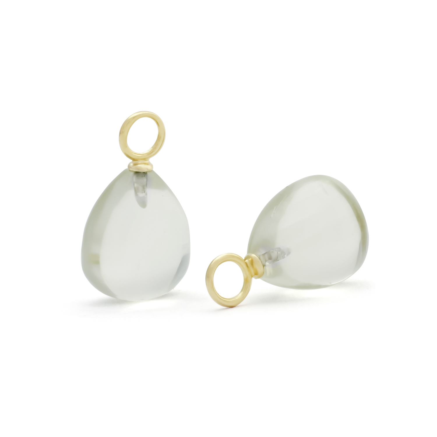 Aanhangers voor creolen, Paula geelgoud, Prasioliet