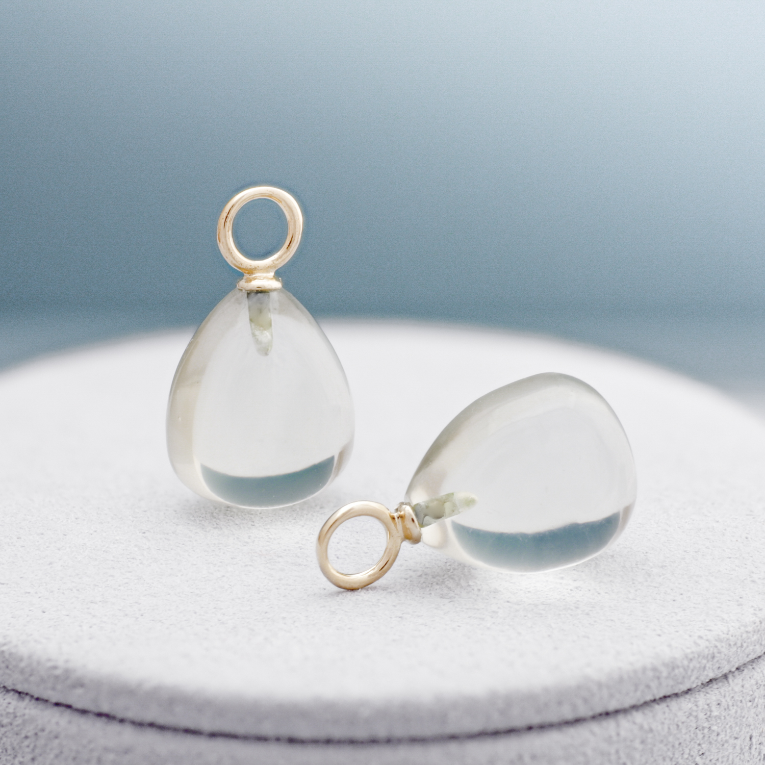 Creolen oorhangers, Onna geelgoud, Prasioliet