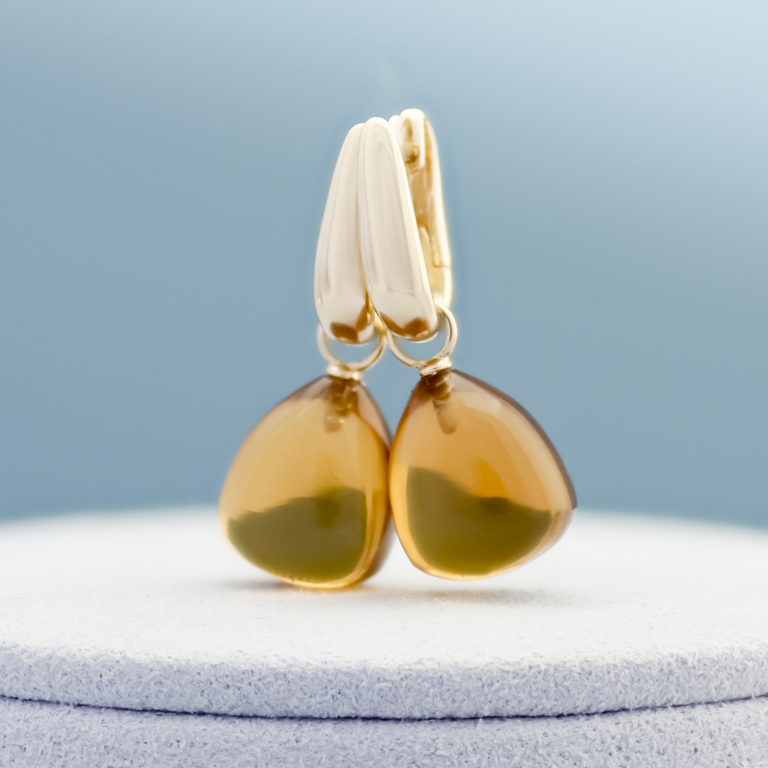 Aanhangers voor creolen, Ora geelgoud, Citrien