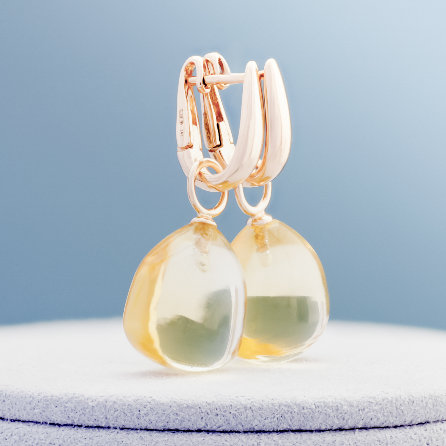 Aanhangers voor creolen, Paula roségoud, Citrien