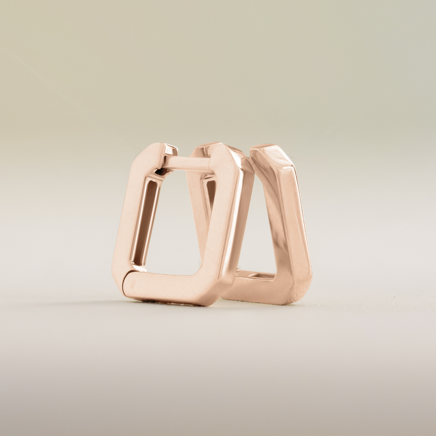 Creolen oorhangers, Olivette roségoud