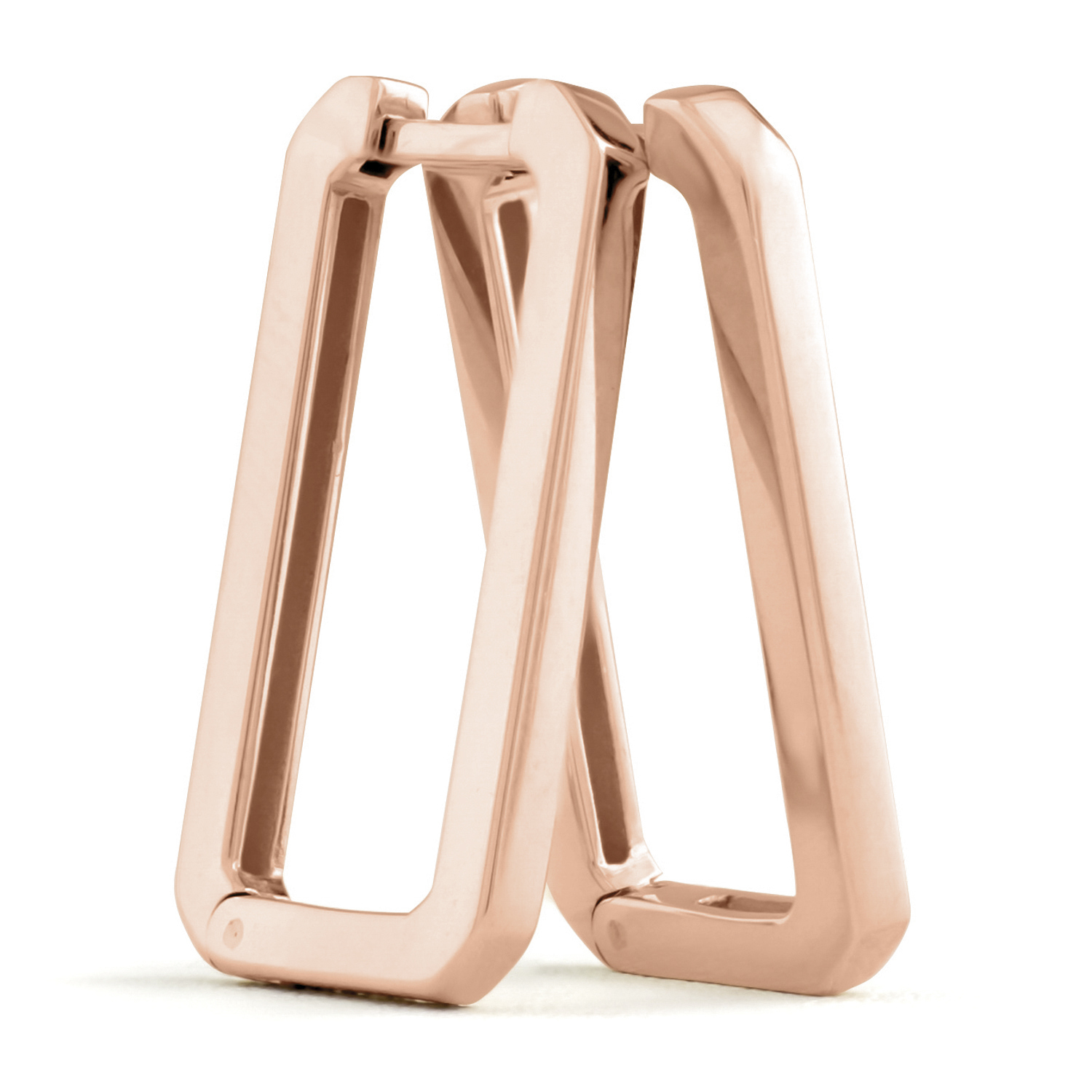 Creolen oorhangers, Olivette roségoud