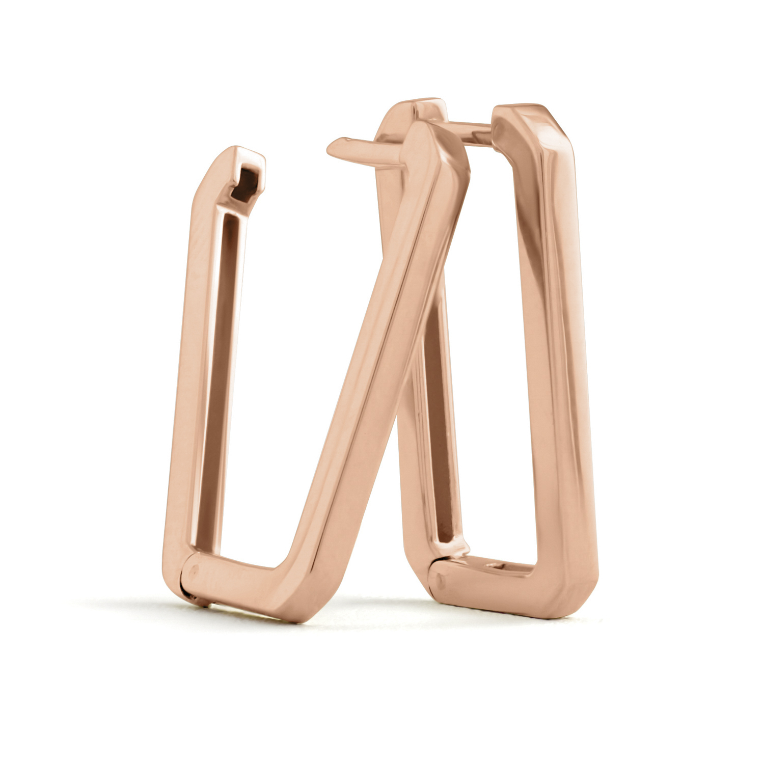 Creolen oorhangers, Olivette roségoud