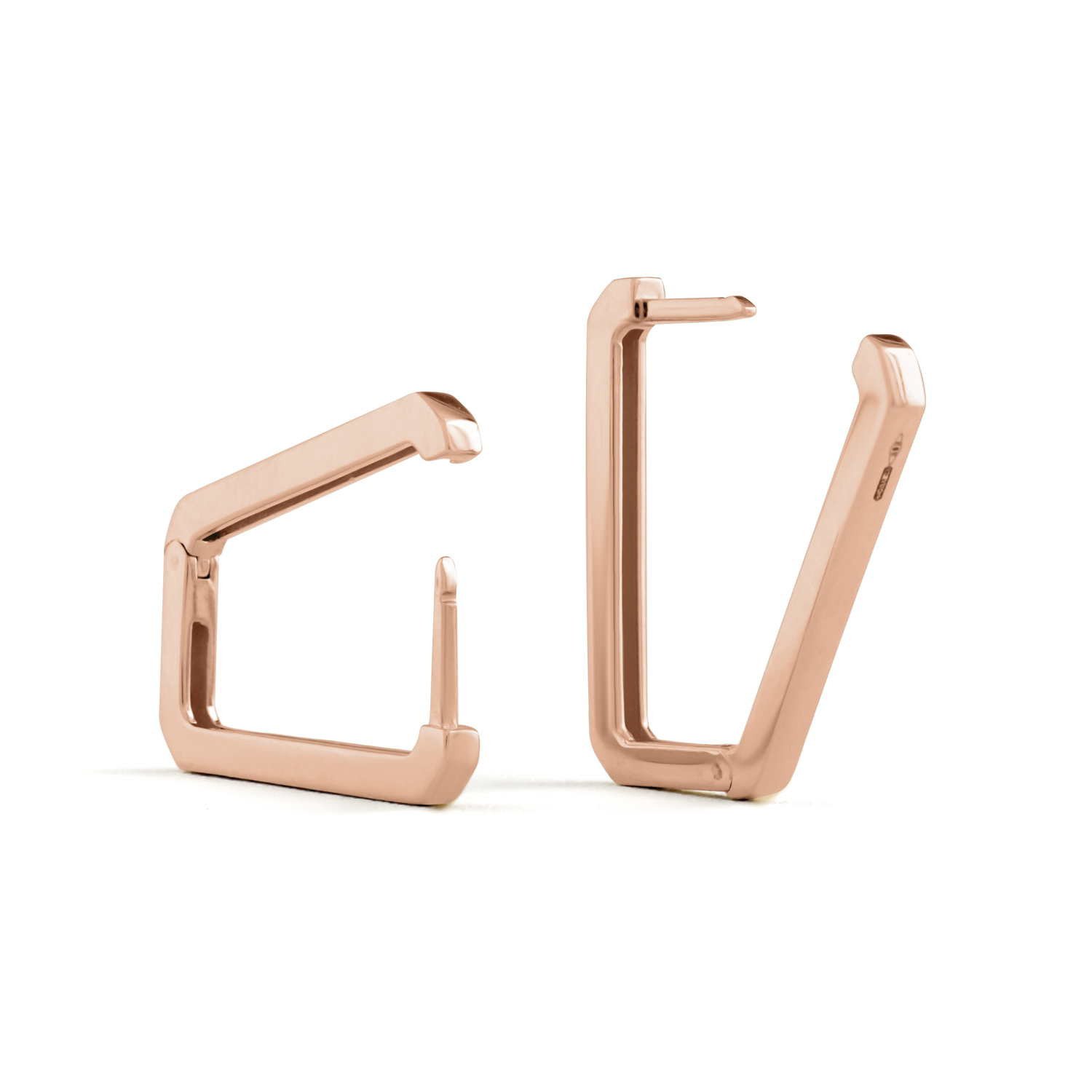 Creolen oorhangers, Olivette roségoud