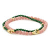 Armband, geelgoud, rhodochrosiet