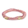 Armband, geelgoud, rhodochrosiet