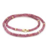 Collier, geelgoud, rode spinel