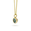 Sasha hanger met ketting, geelgoud, London Blue Topaas