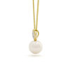 Sienna parelhanger met ketting, geelgoud, diamant