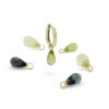 Creolen oorhangers, Olina geelgoud, peridot