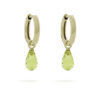 Creolen oorhangers, Olina geelgoud, peridot