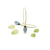 Oorhangers, geelgoud, London Blue Topaas