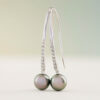 Odyssey pareloorhangers, witgoud, diamanten, Tahiti parels