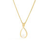 Sabrina parelhanger met ketting, geelgoud, zoetwaterparel
