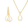 Sabrina parelhanger met ketting, geelgoud, zoetwaterparel