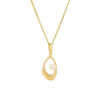 Simone parelhanger met ketting, geelgoud, zoetwaterparel