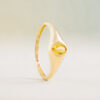 Regina ring, geelgoud, citrien