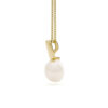 Sky hanger met ketting, geelgoud, zoetwaterparel