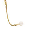 Sky hanger met ketting, geelgoud, zoetwaterparel