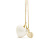Sorella Hart parelhanger met ketting, geelgoud, zoetwaterparel