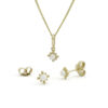 Parelhanger met ketting, geelgoud, zoetwaterparel