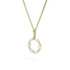 Skye parelhanger met ketting, zoetwaterparels