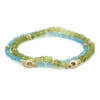 Armband, geelgoud, peridot