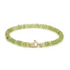 Armband, geelgoud, peridot