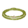 Collier, geelgoud, peridot