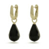 Creolen oorhangers, Onna geelgoud, onyx