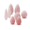 Roségouden creolen oorhangers, roze opaal