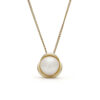 Parelhanger met ketting, geelgoud, zoetwaterparel