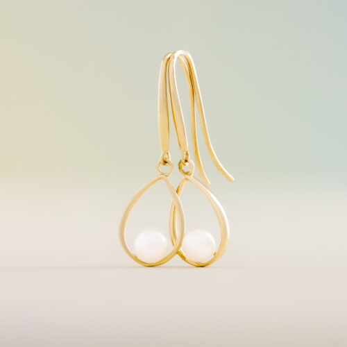 Sabrina pareloorhangers geelgoud