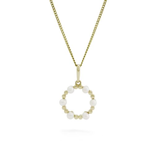 Skye parelhanger met ketting, zoetwaterparels