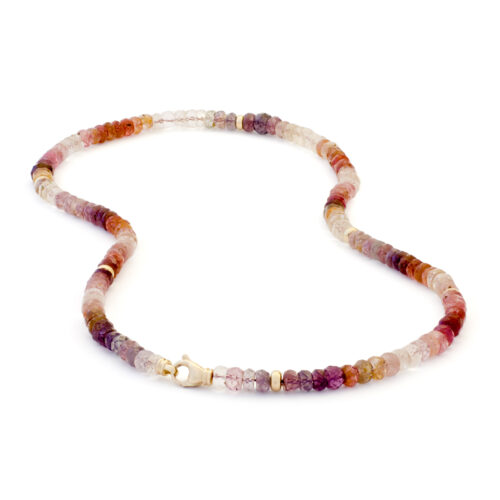Collier, geelgoud, spinel